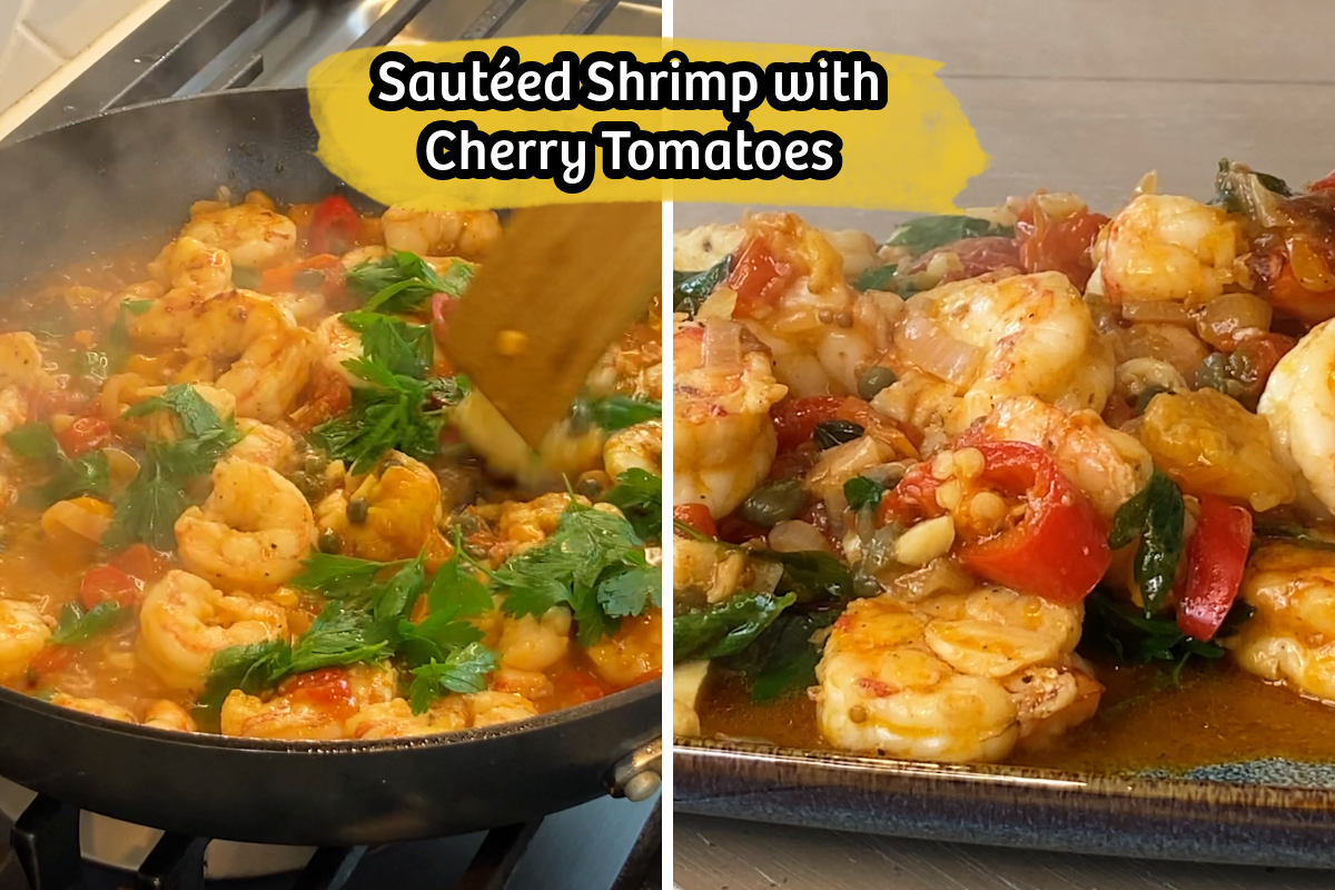 Sautéed Shrimp with Cherry Tomatoes