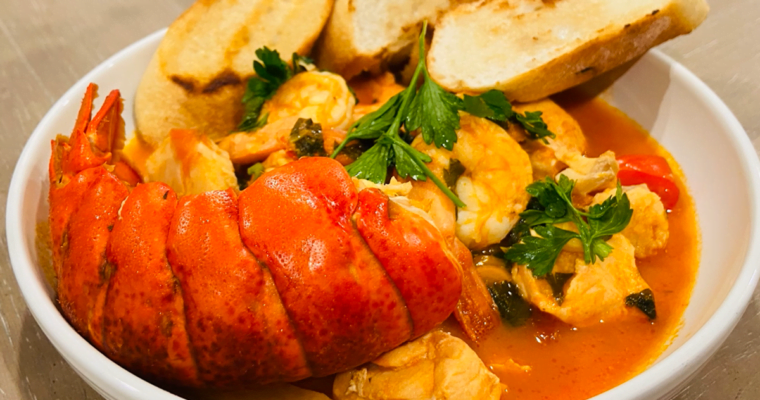 Easy lobster cioppino feature image