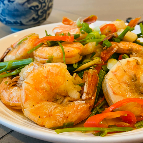 Spicy shrimp and celery stir fry feature image