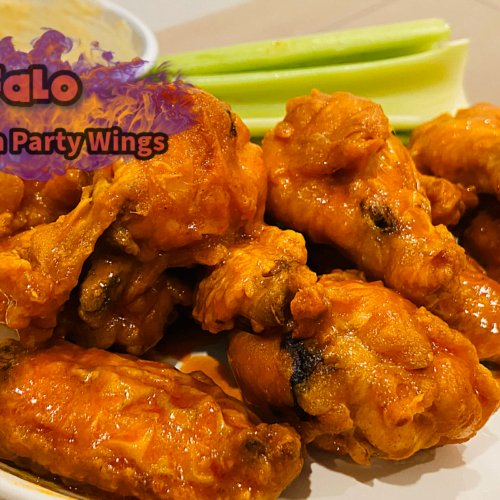 Crispy, Oven-Baked Buffalo Chicken Party Wings feature image