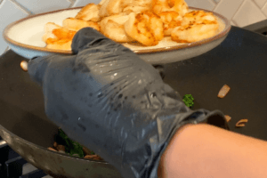 Add chicken and shrimp for Spicy Thai Drunken Noodles