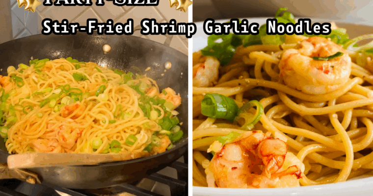 Easy Stir-Fried Shrimp Garlic Noodles (Perfect for Parties or Family Dinners)
