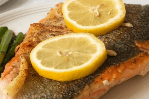 Put lemon slices on Crispy Skin Salmon