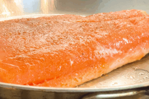 Sear the salmon for Crispy Skin Salmon