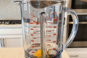 Add egg yolk to the blender for Easy Blender Hollandaise Sauce