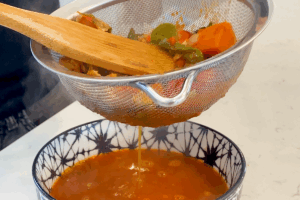 Got lobster shell soup for Lobster Fettuccini with Shell Broth