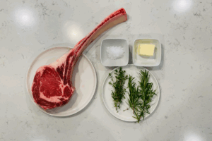 Ingredients for Reverse-Seared Tomahawk Steak