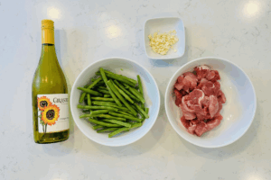 Add ingredients for Easy Stir-Fried Pork with Green Beans