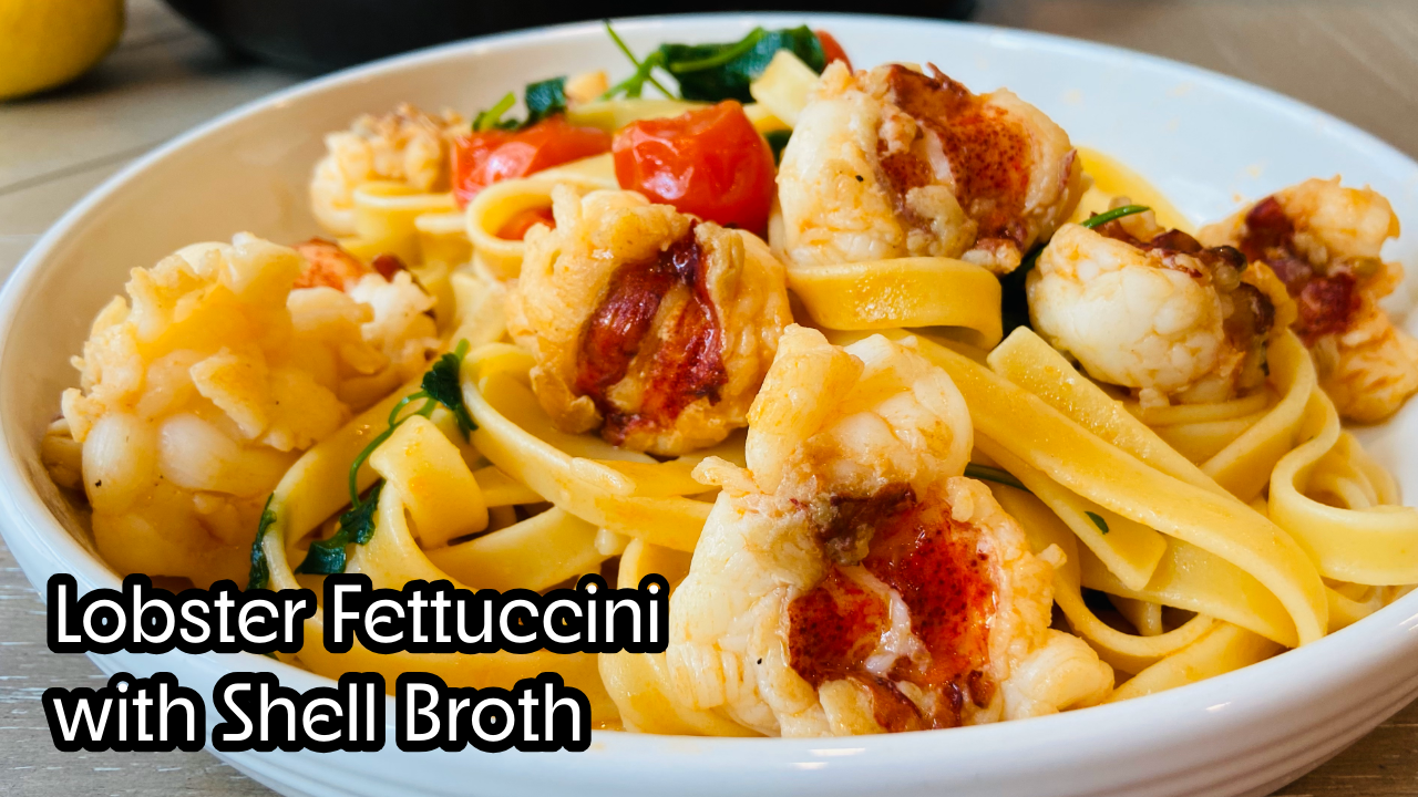 Lobster Fettuccini with Shell Broth