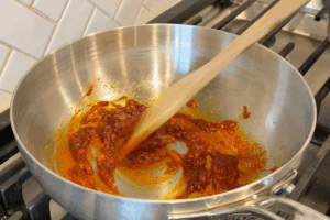 Make the sauce for Spicy Gochujang Buttered Noodles