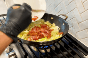Return Bacon for Crispy Bacon and Savory Cabbage Stir-Fry