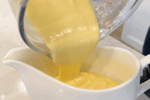 Sauce is ready for Easy Blender Hollandaise Sauce
