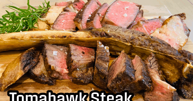 Reverse-Seared Tomahawk Steak