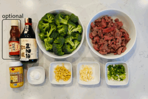 Ingredients for Broccoli Beef Stir Fry