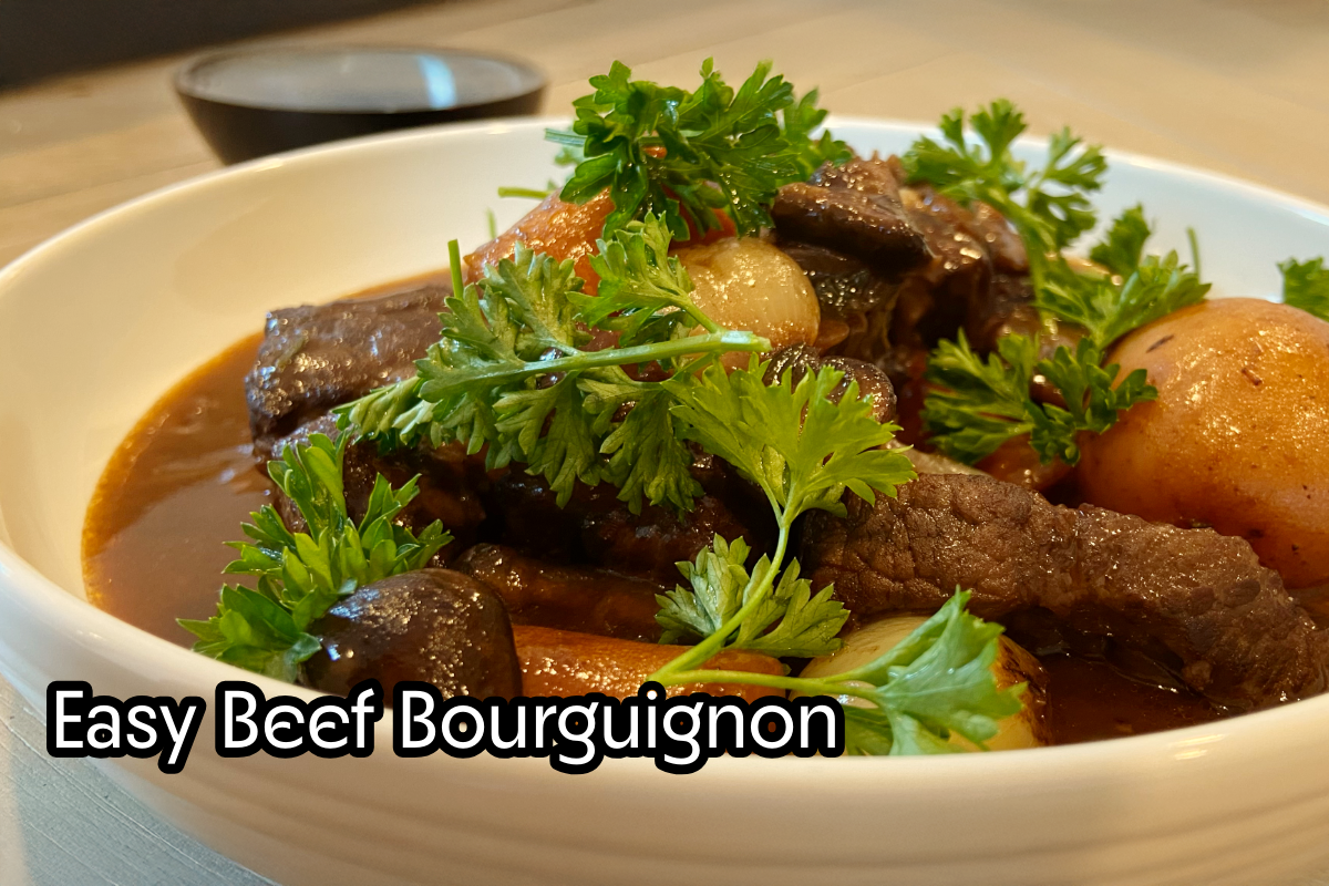 Easy Beef Bourguignon (French Beef Stew with Red Wine)