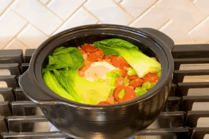 Cook clay pot uncover for Clay Pot Rice Made Easy