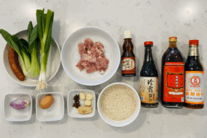 ingredients for Clay Pot Rice Made Easy