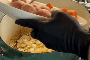 Sauté Aromatics for Authentic Beef Bourguignon