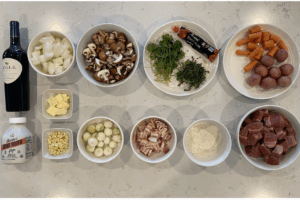 Ingredients for Authentic Beef Bourguignon