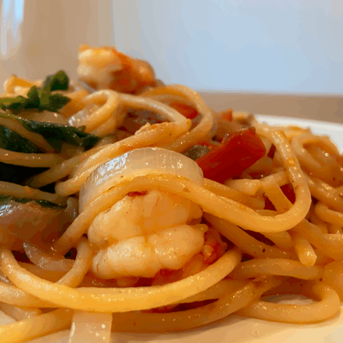 Garlic Clam and Shrimp Pasta