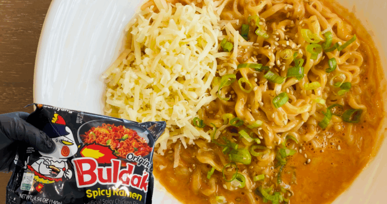 Creamy Instant Noodle Carbonara-Style Hack