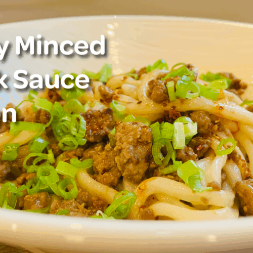 Easy Minced Pork Sauce Udon