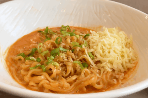 Finishing Touch for Creamy Instant Noodle Carbonara Hack