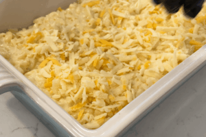 Layer pasta and cheese for mac and cheese
