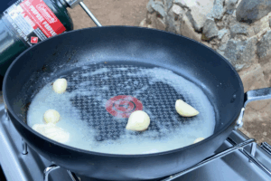 Melt the butter for Sizzling Garlic Butter Beef