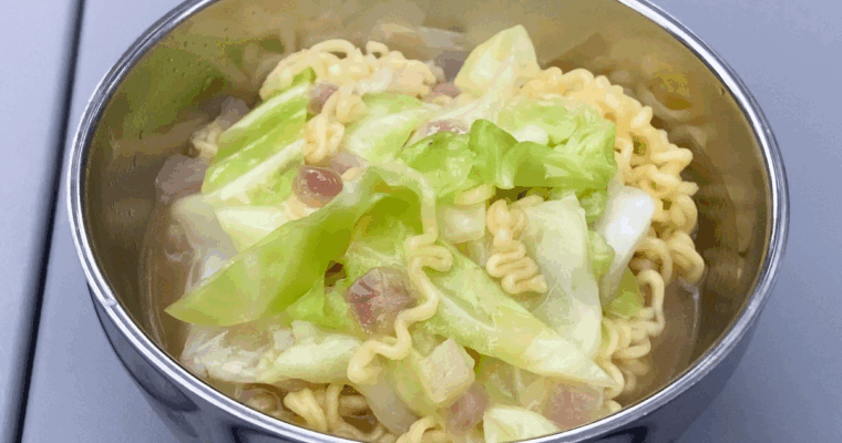 Easy Camping Garlic Butter Noodle Soup