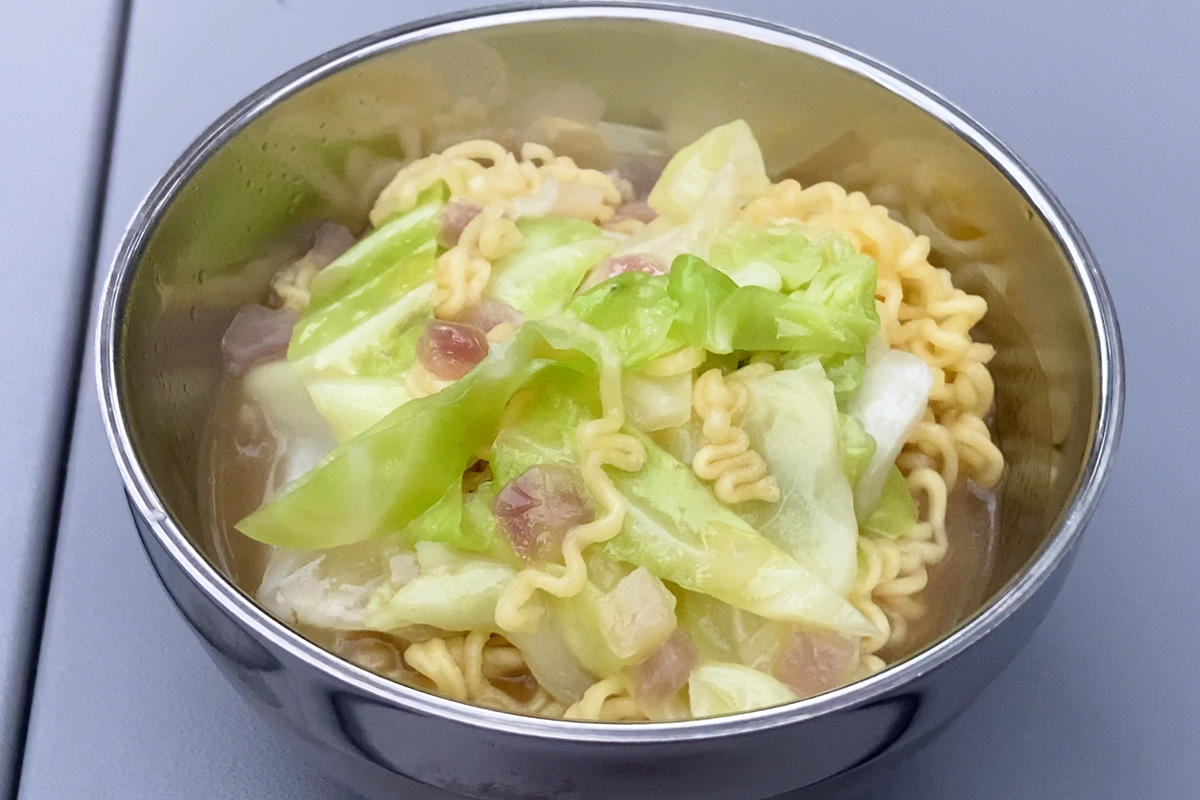 Easy Camping Garlic Butter Noodle Soup