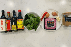 Ingredients for Basil Pork Stir Fry