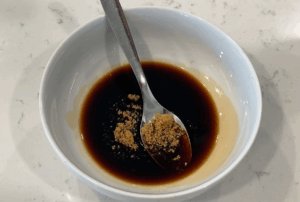 Make the sauce for Basil Pork Stir Fry