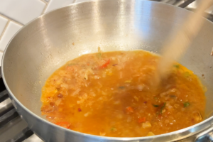 Build the flavor base for Creamy Carbonara Instant Noodles