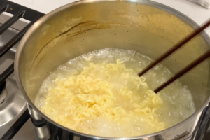 Cook the instant noodles