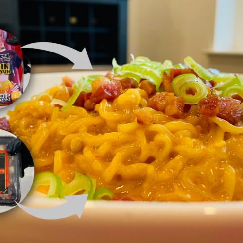 I Turned Instant Noodles Into Creamy Carbonara Style Comfort Food