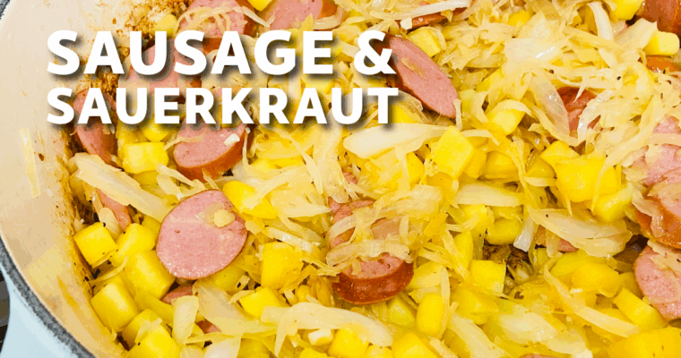 Cozy One-Pan Sausage and Sauerkraut Skillet