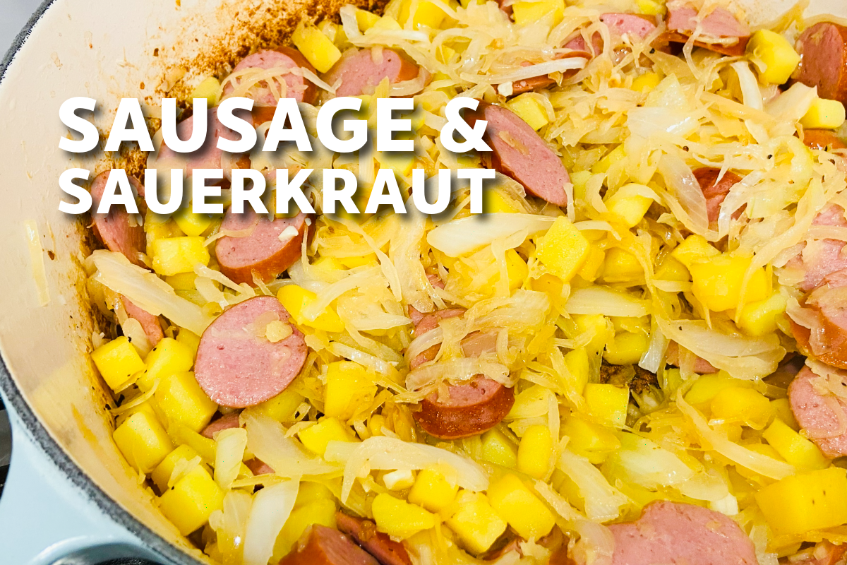 Cozy One-Pan Sausage and Sauerkraut Skillet