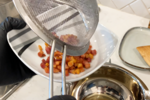 Save both mean and oil from Pancetta